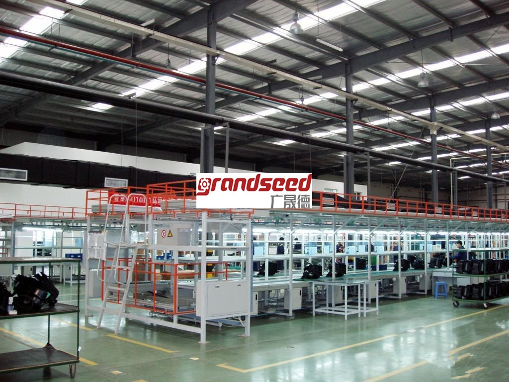 Electrical production hanging conveyor line