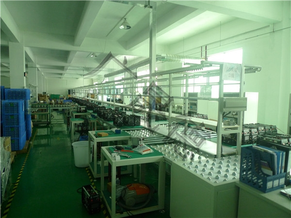 Drum type welding machine assembly line